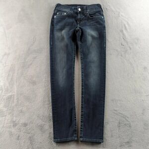 True Religion Jeans Mens 28x32 Blue Relaxed Straight Rocco Denim Dark Wash Y2K